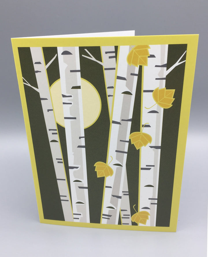 Moonlight Birch Card