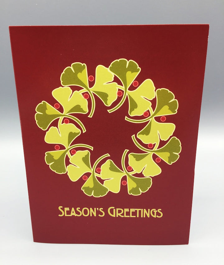 Ginkgo Wreath Card