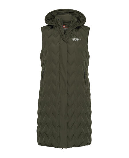 Down Puffer Vest - Olive Green 3/4 Length - SALE!