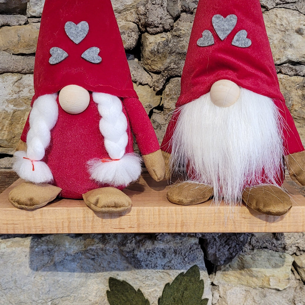 Gnome Red Hat - 3 Hearts