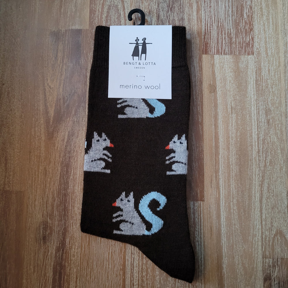 Merino Wool- Frisky Squirrel Socks - Bengt & Lotta