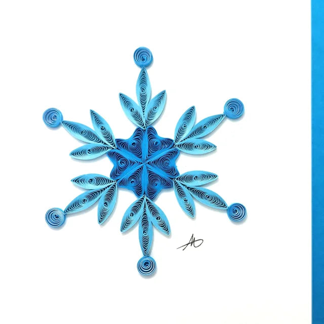 Snowflake Mini Hand Rolled card
