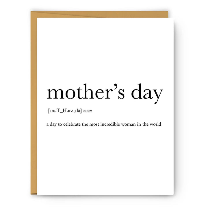 Mother's Day Definition - Greeting Card