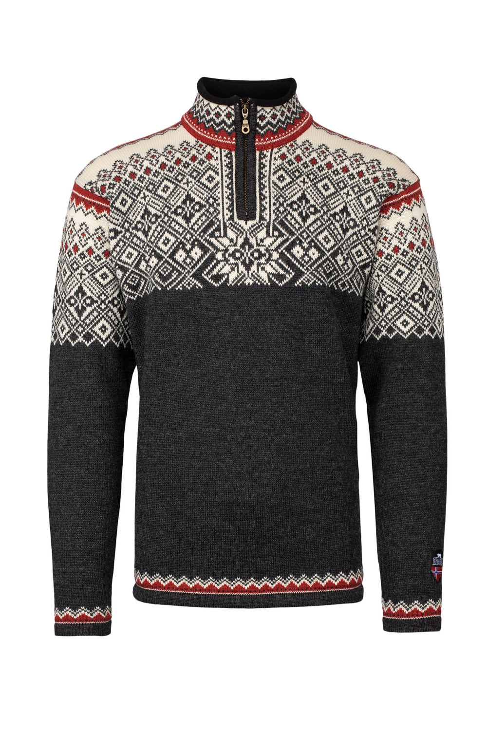 Narvik Charcoal / Red Ski Sweater