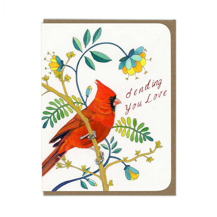 Sending Love Cardinal Card