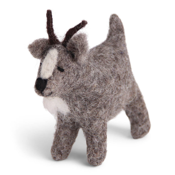 Hand Felted Goat Ornament