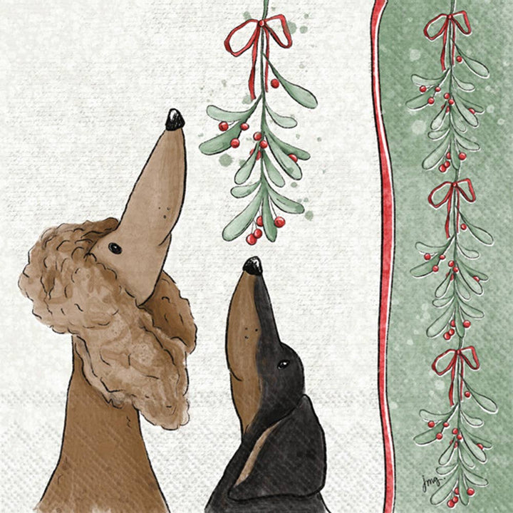 Under the Mistletoe Cocktail Napkin