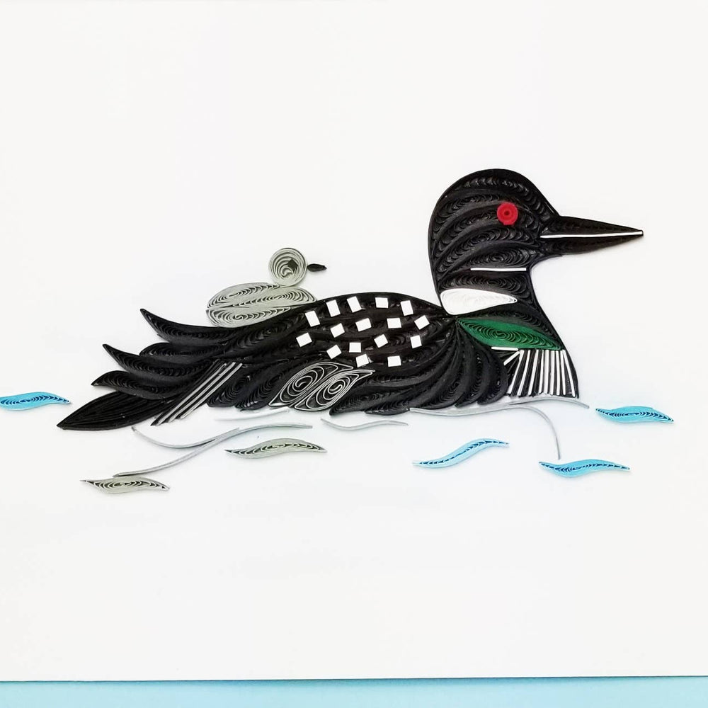 Loon - Hand Rolled Greeting Card