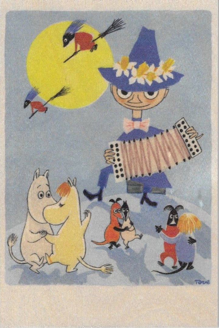 Moomin witches, Wooden postcard