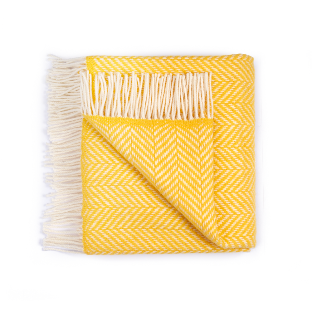
                      
                        Alrún Icelandic Yellow Nordic Herringbone Blanket
                      
                    