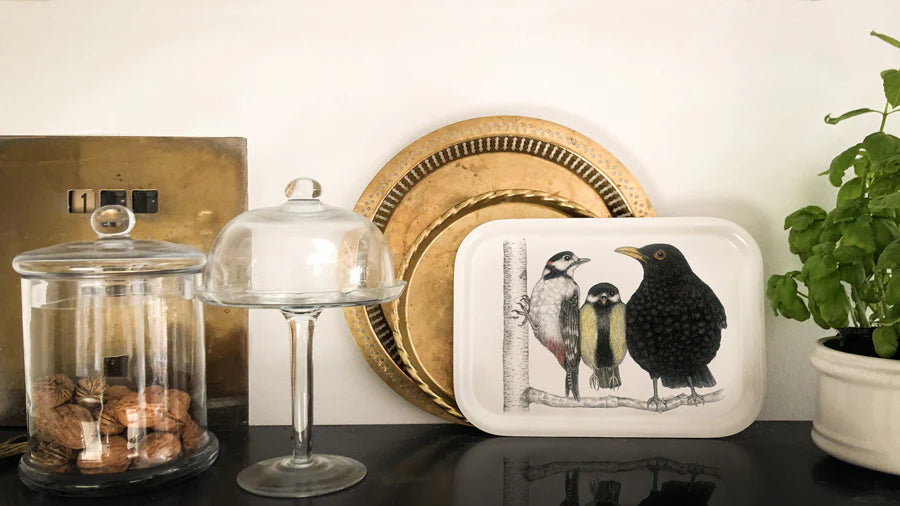 Morning Conversation The Birds - Tray