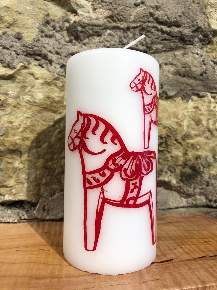 Dala Horse Pillar Candle