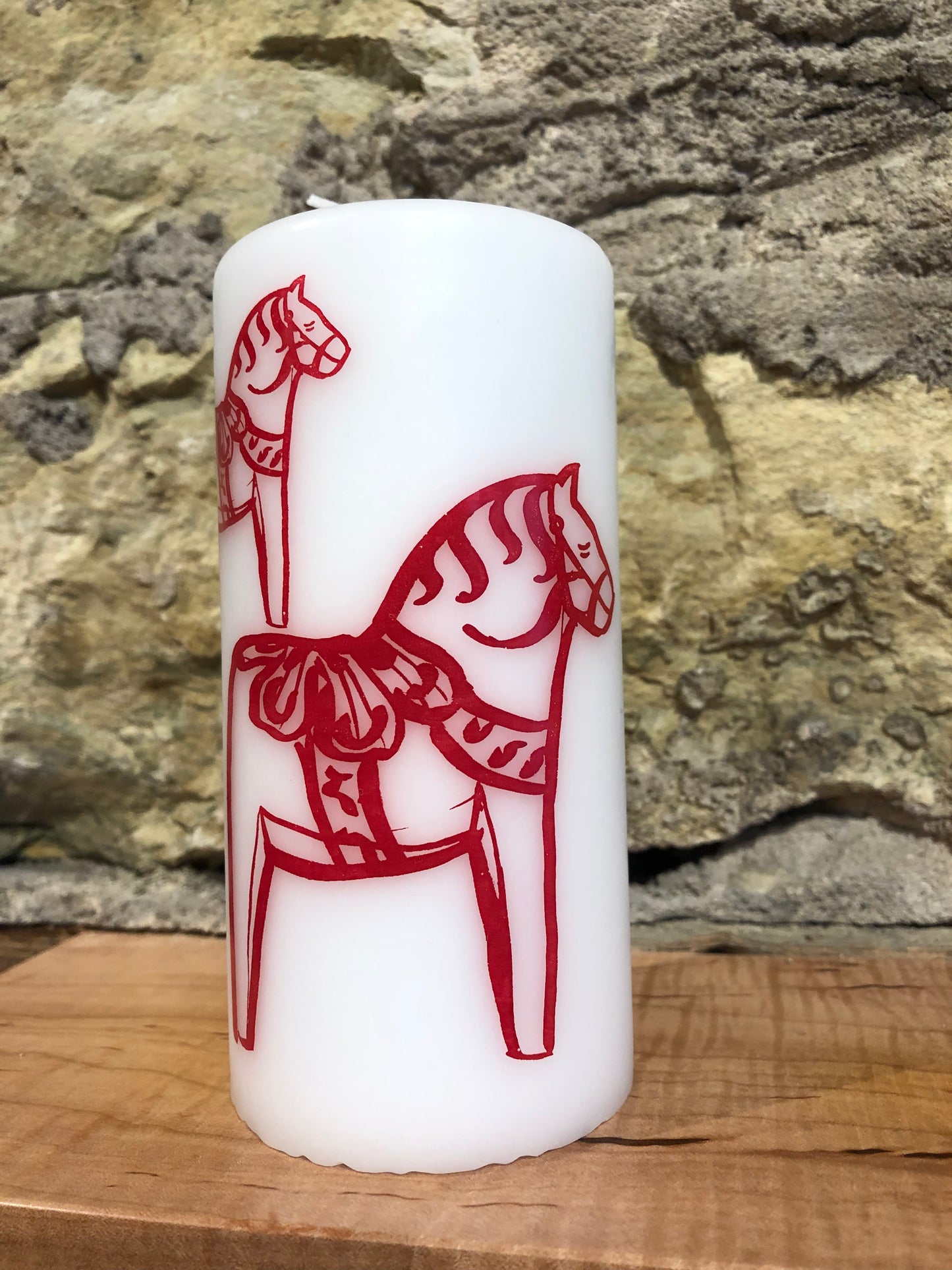 Dala Horse Pillar Candle