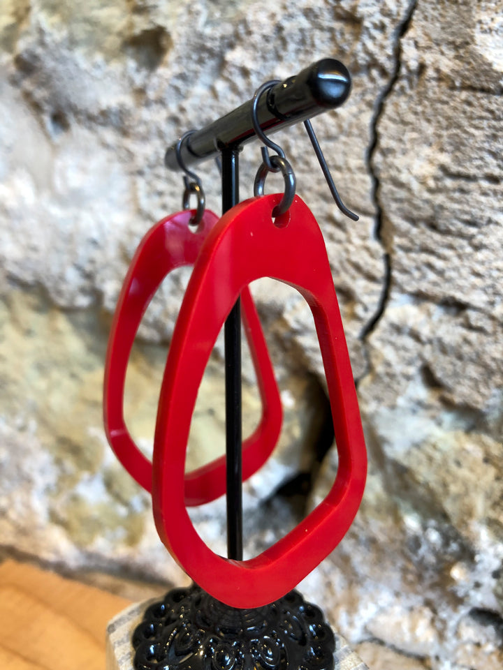 Red Pod Earrings