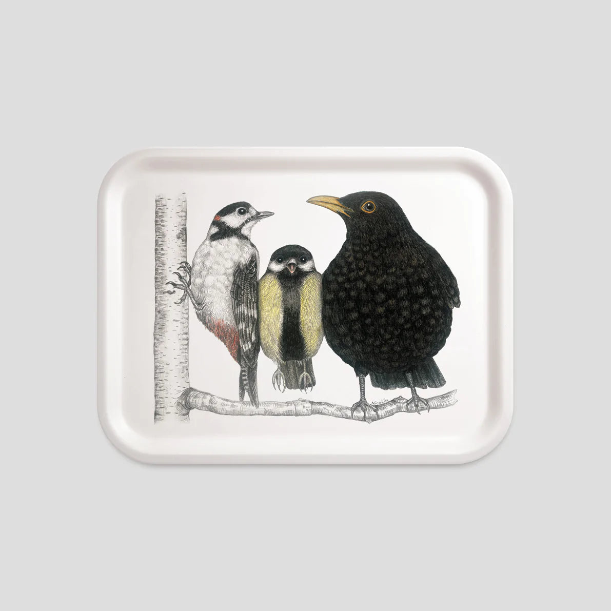 Morning Conversation The Birds - Tray
