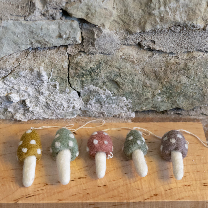 Mushroom Felted Ornaments