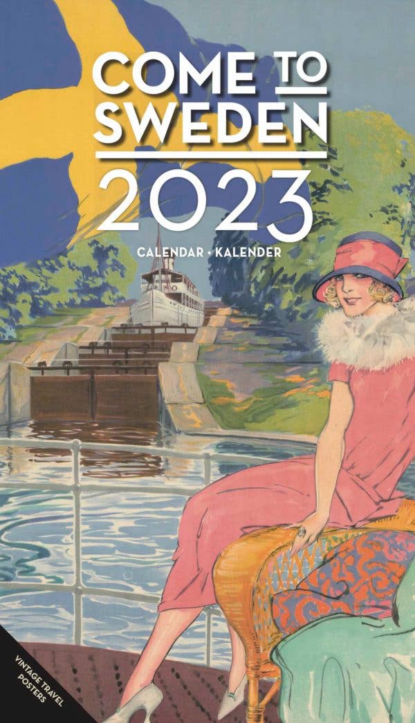 Come to Sweden Vintage Travel Poster 2023 Calendar