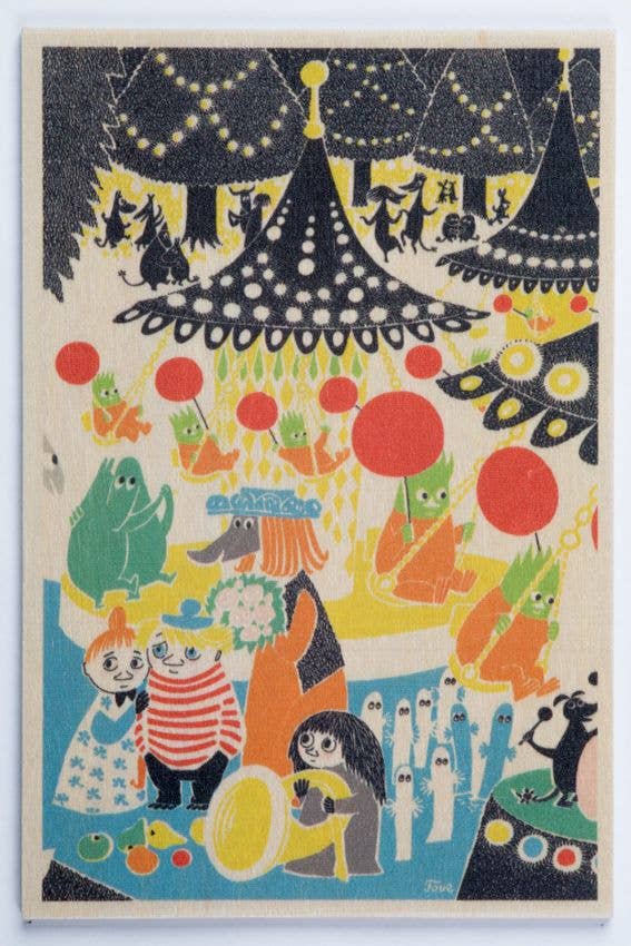 Moomin Party – Carousels, Wooden postcard