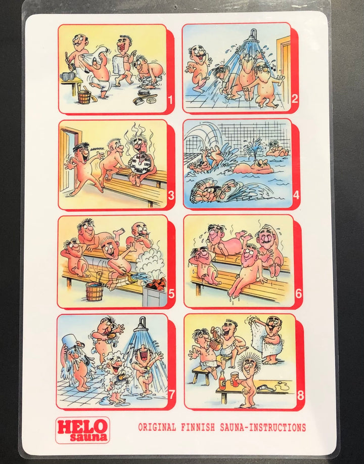 Sauna Instructions Poster