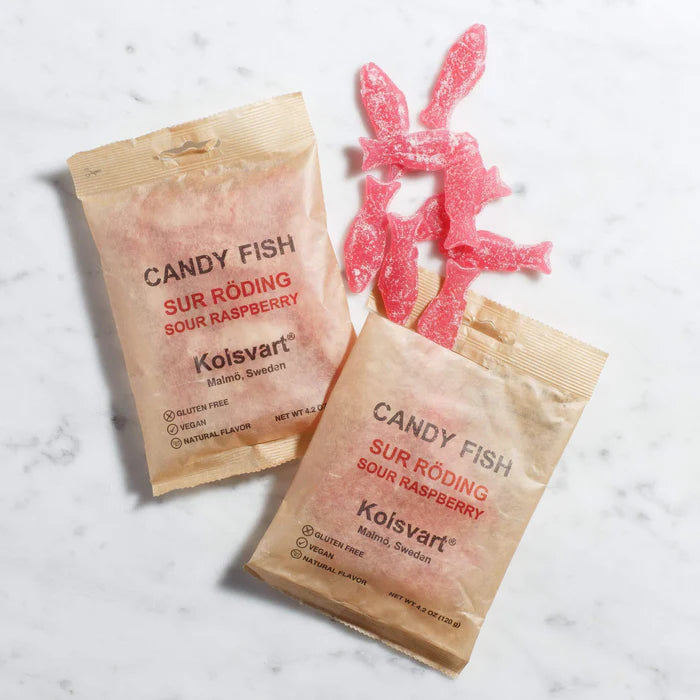 Sour Raspberry Candy Fish