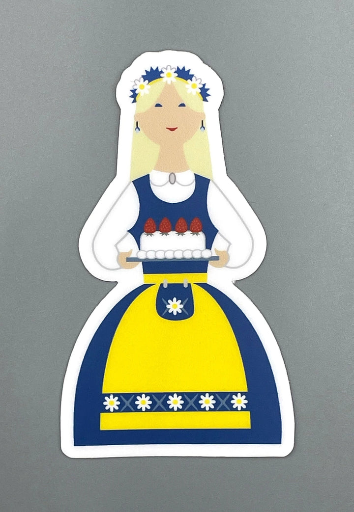 Swedish Girl in Traditional Dress